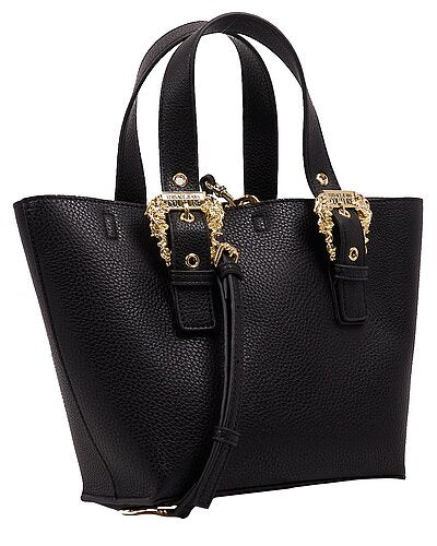 Versace Jeans Couture baroque-buckle Black tote bag
