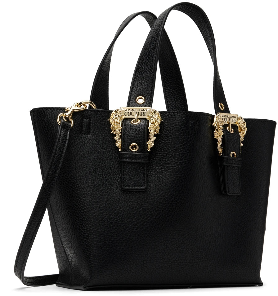 Versace Jeans Couture baroque-buckle Black tote bag