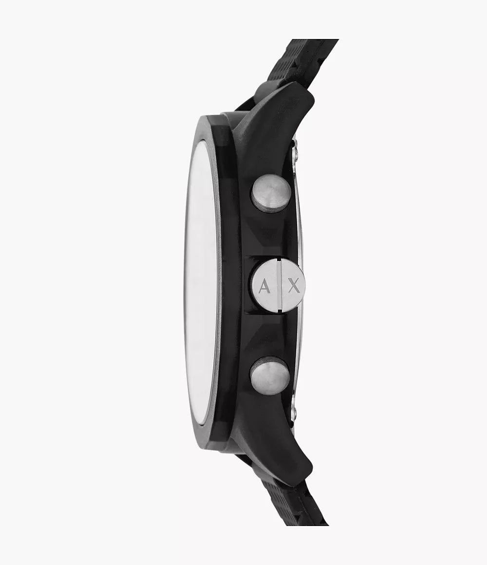 Armani Exchange Black Silicone Watch