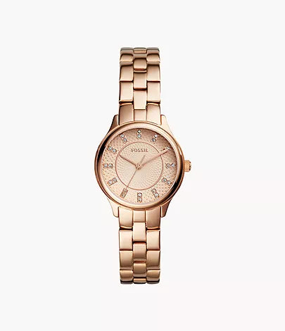 Fossil Modern Sophisticate Three-Hand Rose Gold-Tone Stainless Steel Watch