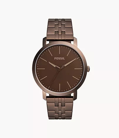 Fossil Three-Hand Brown Stainless Steel Watch