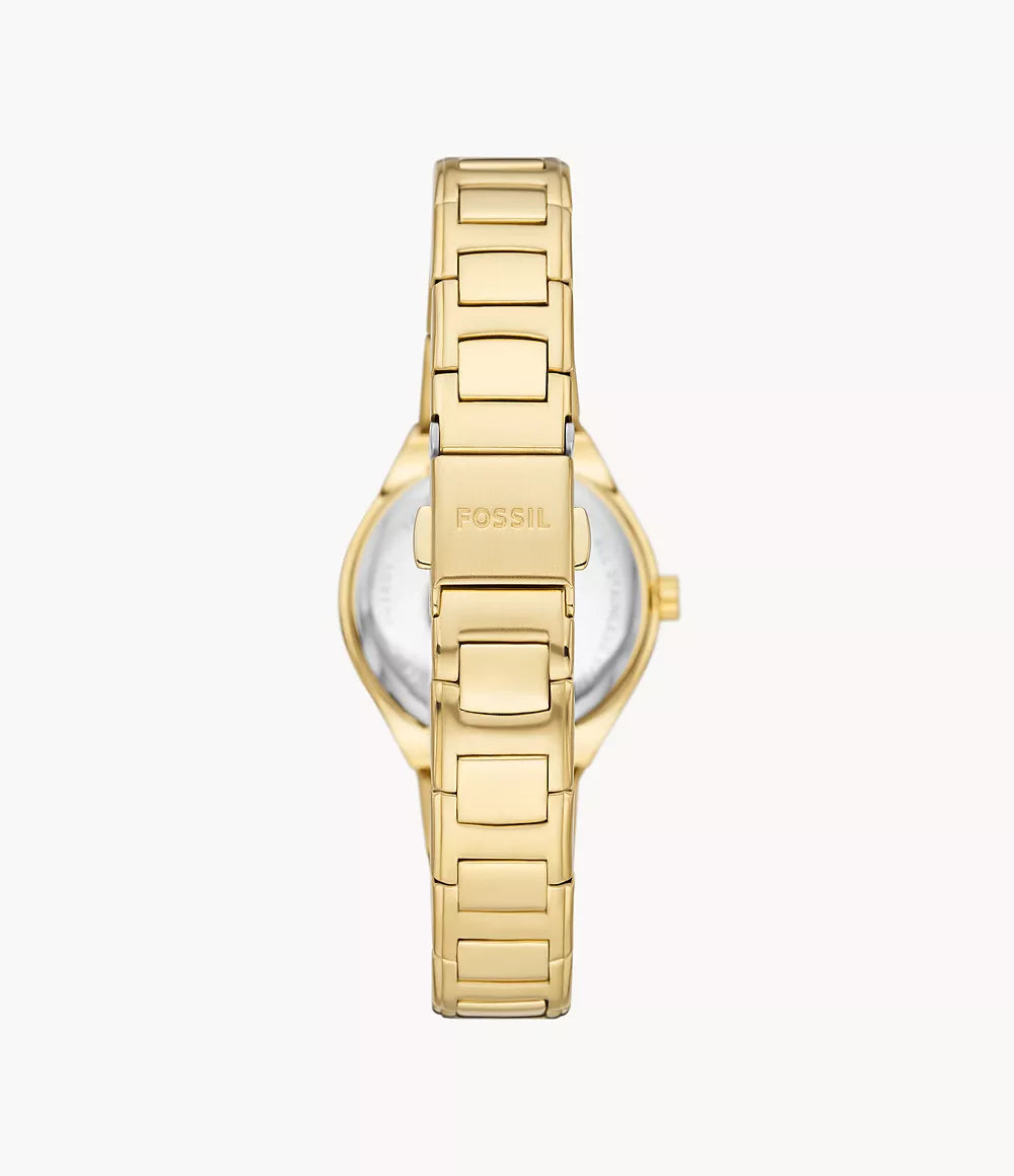 Fossil Eevie Three-Hand Date Gold-Tone Stainless Steel Watch