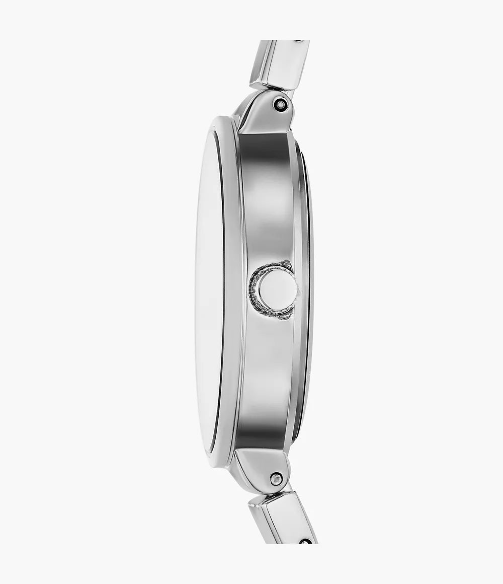 DKNY Astoria Three-Hand Silver Watch